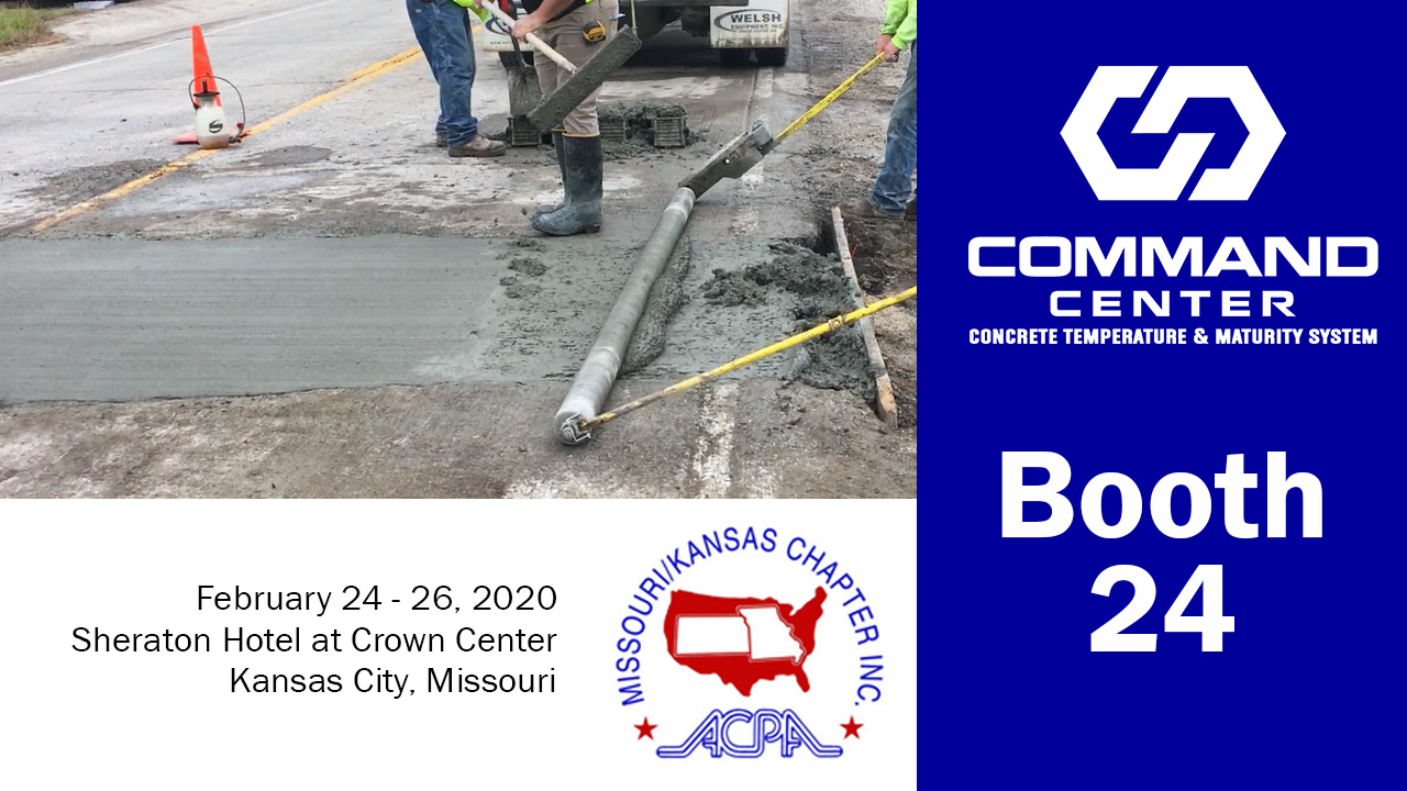 COMMAND Center™ will be exhibiting at the Missouri/Kansas Chapter, American Concrete Pavement Association (ACPA) 40th Annual Portland Cement Concrete Pavement (PCCP) conference in booth 24.